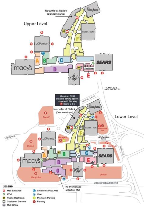 natick mall directory and map.